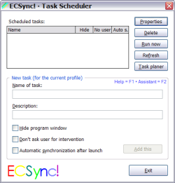 ECSync! · Task Scheduler